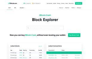 Bitcoin.com Explorer screenshot 1