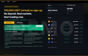Demo home: sign up and get 100,000 USDT in virtual funds. No deposit, real market prices, weekly trading league.