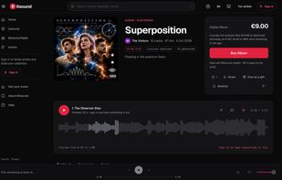 Release page with lossless download (24/48 FLAC, ALAC, WAV)