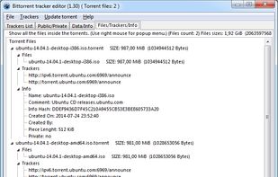 bittorrent tracker editor screenshot 1
