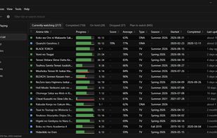 Anime list view