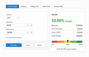 Calculate true product net profit margins, break-even selling prices, and target margin scenarios after COGS, shipping, and ad spend. 100% free.