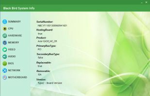 Black Bird System Info screenshot 2