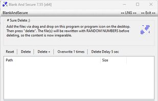 BlankAndSecure screenshot 1