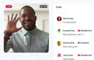 Simulcast on your social networks to a large audience