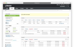 Client profile in staff area.