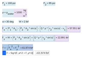 Calculate F from Fx and Fy.