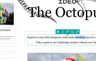 Drag in components and edit content directly to see results as you're making updates.
