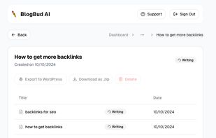 BlogBud AI screenshot 2