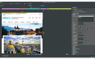 BlueGriffon editing one of the Media Queries of a responsive Web site