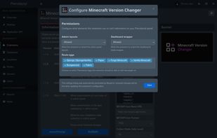 Manage permissions of installed Blueprint extensions