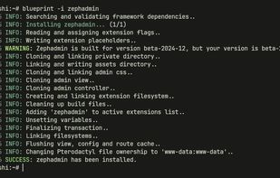 Installing an extension with the Blueprint CLI