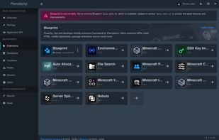 List of installed Blueprint extensions