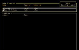 BlueTUI screenshot 1