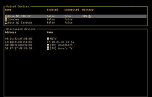 BlueTUI screenshot 1