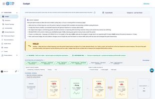 Control Center analyzes your e-commerce business as one connected system, identifies the main constraint, and prioritizes the actions with the highest expected impact.