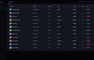 Press the global hotkey and select the area to capture — anything on screen, here a CRM account list.