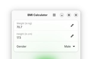 BMI Calculator for Linux screenshot 1