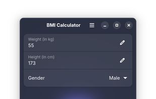 BMI Calculator for Linux screenshot 3