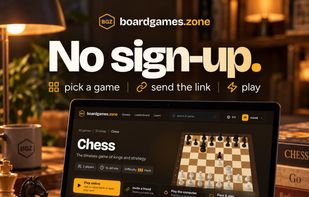 Start a private game without signing up and invite another player by sharing the game link.