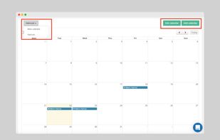 The built-in calendar can help you manage bookings. The system allows to the creation of multiple calendars and then assigns them to different employees and services.
