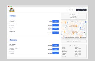 Bok.to allows you to build an attractive booking page using your own brand and list all of your services, with the ability to add price options and other information if necessary.