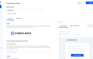 Use your own brand for esignature
