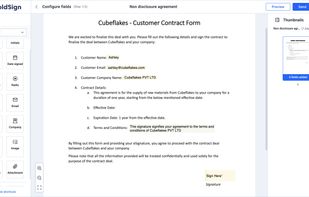 Prepare and send a form for signing