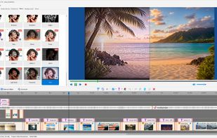 Video effects with live before/after preview (VHS effect)
