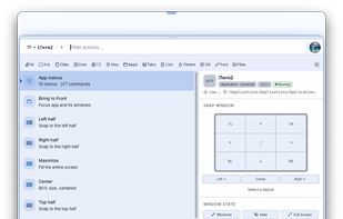 App menu and window actions