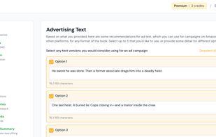 Self-publishing AI marketing tool - KDP book-ads text generator