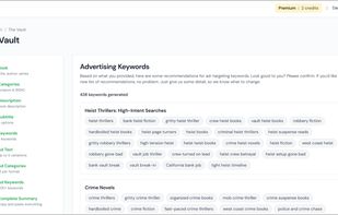 Self-publishing AI marketing tool - KDP book-ads keyword generator