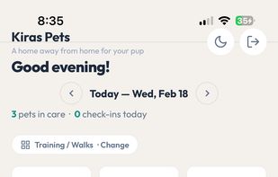 Mobile App view for business