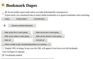 Bookmark Dupes screenshot 1