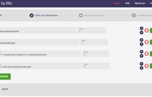 Bookmarking tool - bookmarks configuration