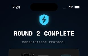 The modifier draft between rounds in ARCHITECT, the roguelike run mode.