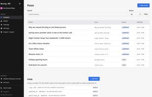 Boring CMS screenshot 1