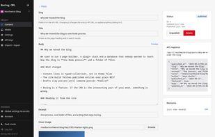 Boring CMS screenshot 1