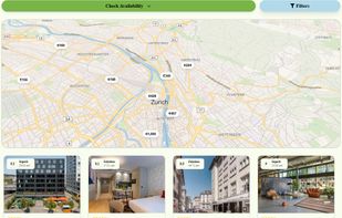 Interactive maps per destination