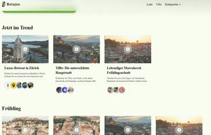 Explore different destinations by categories 