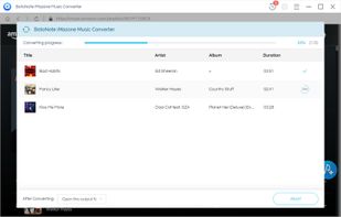 Choose songs to convert