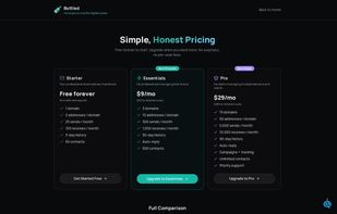 Pricing: free tier covers one domain, paid plans start at $9 a month