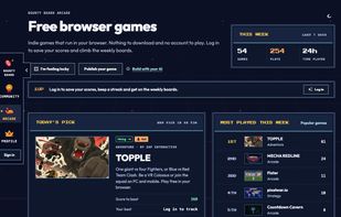 The Arcade: free indie browser games with weekly leaderboards