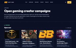 Open gaming creator campaigns with the reward stated before you apply