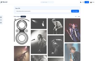 Pin creation page: select one or many images you want to save.