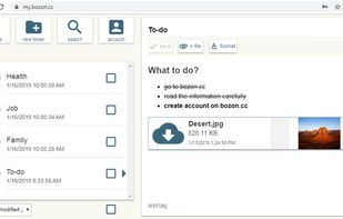 user interface on a desktop