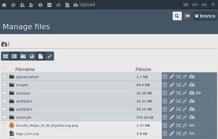 file list (connected)