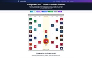BracketCreator.net Home Page Screenshot