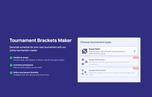 Tournament brackets generator: round robin, single & double elimination.
