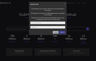 Sign up for notifications when you get leaked.